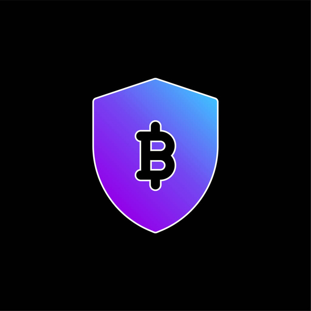 Bitcoin niebieski gradient wektor ikona - Wektor, obraz