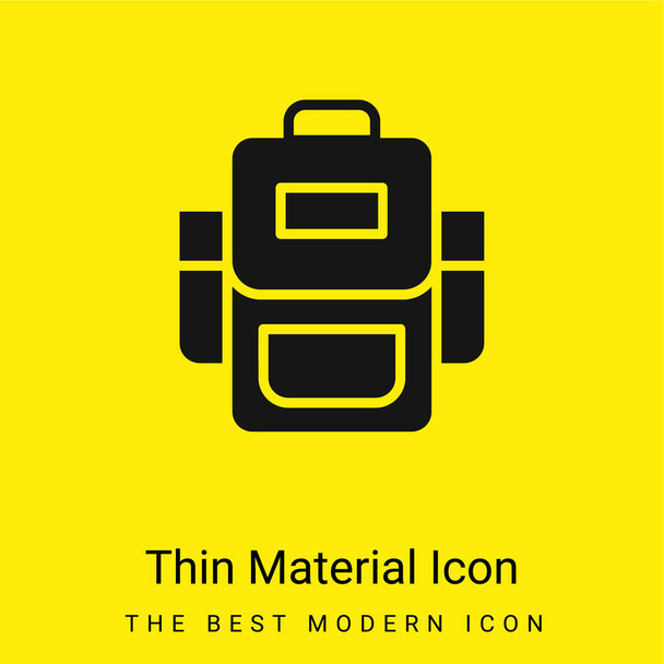Sırt çantası en az sarı malzeme simgesi - Vektör, Görsel