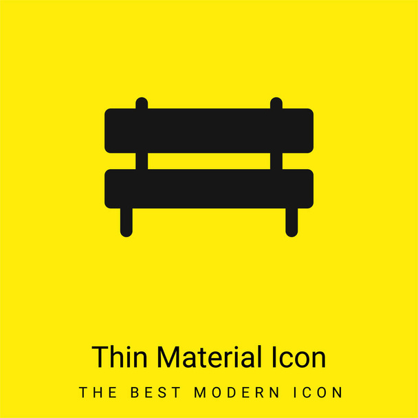 Ícone de material amarelo brilhante mínimo do banco - Vetor, Imagem