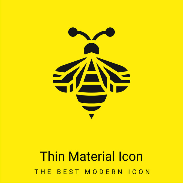 Μέλισσα ελάχιστο φωτεινό κίτρινο εικονίδιο υλικό - Διάνυσμα, εικόνα