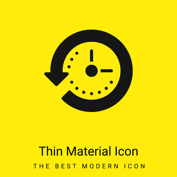 Flecha mínima icono de material amarillo brillante - Vector, Imagen