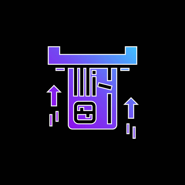 Ikona wektora niebieskiego gradientu ATM - Wektor, obraz