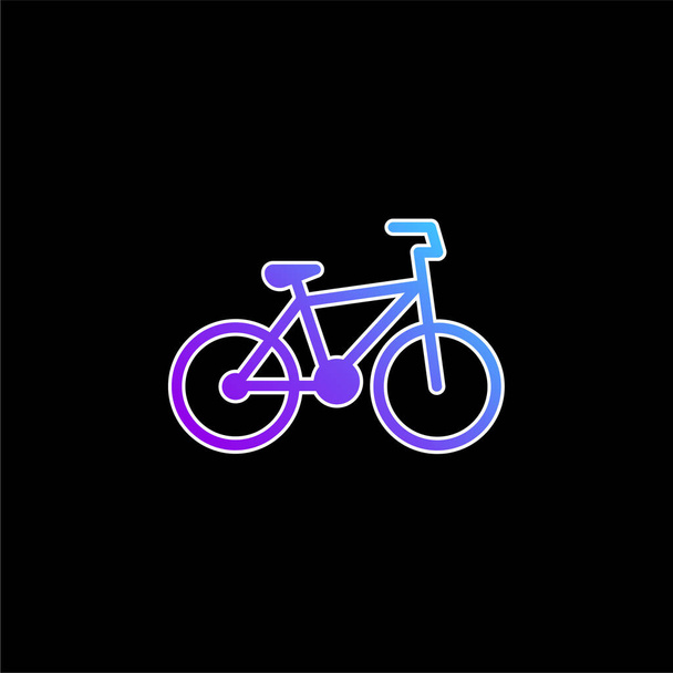 Bicycle blue gradient vector icon - Vector, Image
