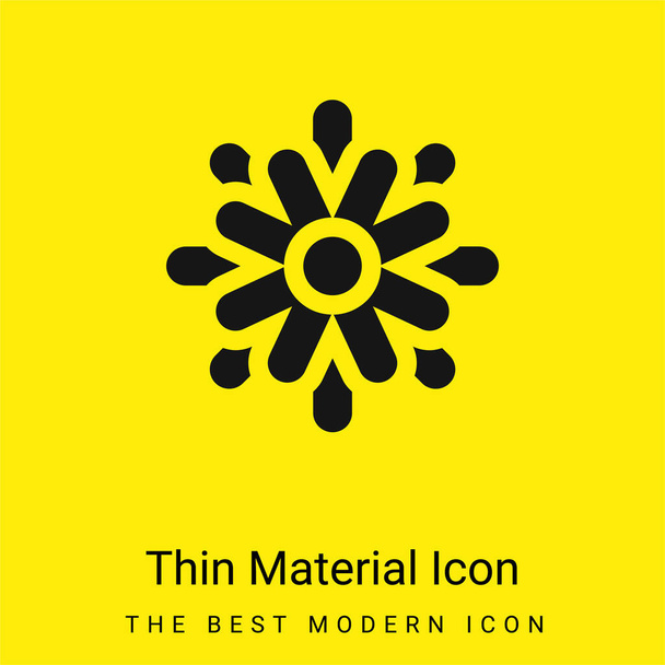 Aster minimal bright yellow material icon - Vector, Image