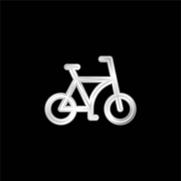 Fahrrad versilbert Metallic-Symbol - Vektor, Bild