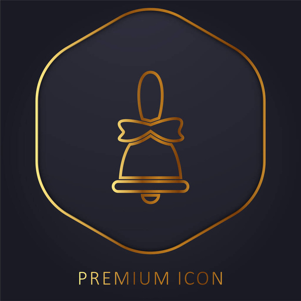 Bell arany vonal prémium logó vagy ikon - Vektor, kép