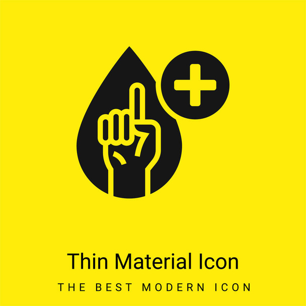 Krevní test minimální jasně žlutý materiál ikona - Vektor, obrázek