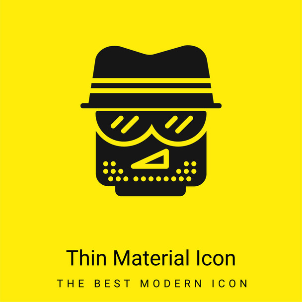 Agente icona materiale giallo brillante minimo - Vettoriali, immagini