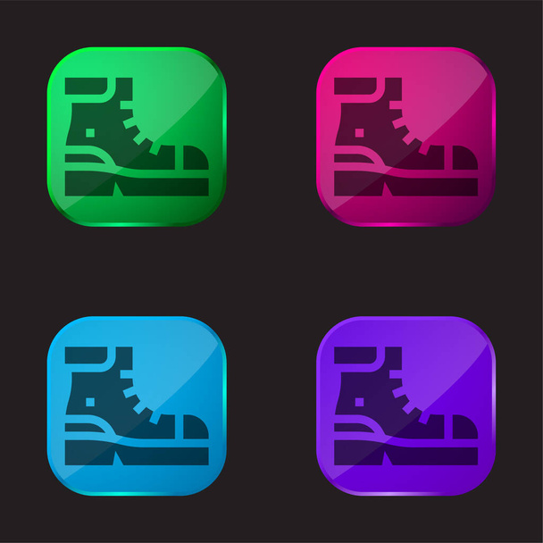 Zavede ikonu čtyř barevných skel - Vektor, obrázek