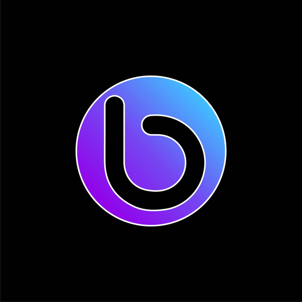 Bebo Social Logotype icône vectorielle dégradé bleu - Vecteur, image