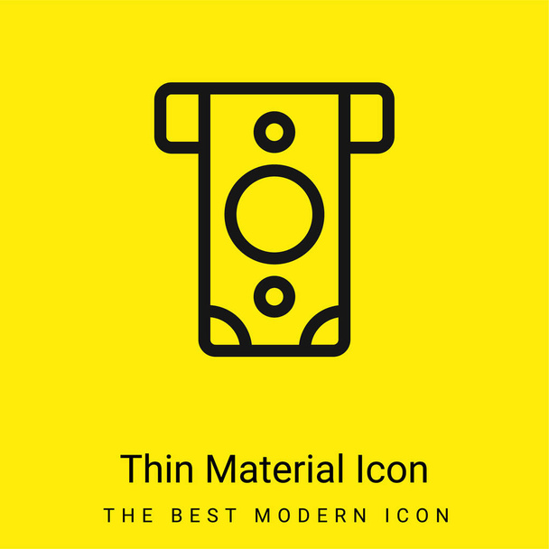 Bankomat Minimální jasně žlutá ikona materiálu - Vektor, obrázek