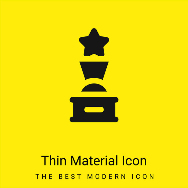 Нагорода мінімальна яскраво-жовта піктограма матеріалу
 - Вектор, зображення