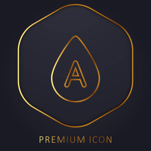 Blood golden line premium logo or icon - Vector, Image