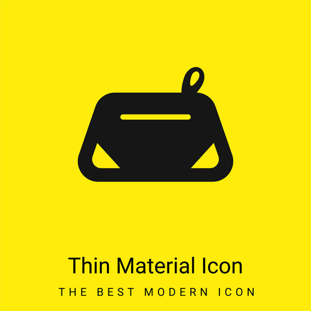 Esthéticienne minimaliste jaune vif icône matérielle - Vecteur, image