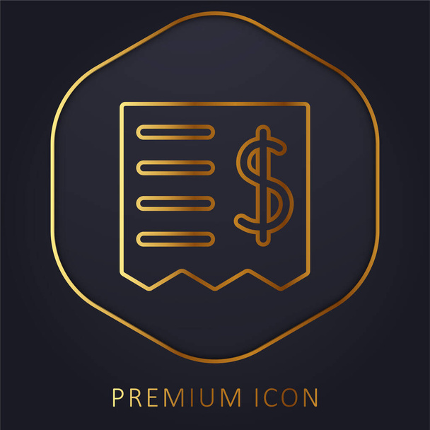 Bill goldene Linie Premium-Logo oder Symbol - Vektor, Bild