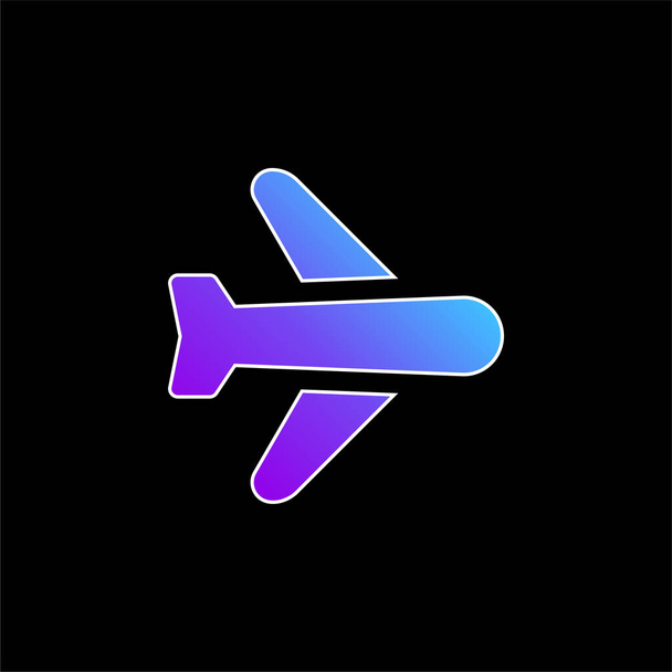 Lentokoneen sinisen gradientin vektorikuvake - Vektori, kuva