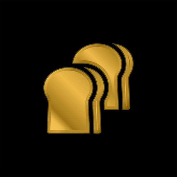 Pozłacany wektor metalicznej ikony lub logo chleba - Wektor, obraz