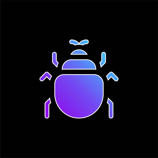 Ícone de vetor gradiente azul do besouro - Vetor, Imagem
