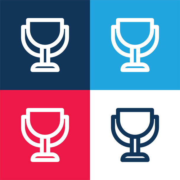 Premio blu e rosso quattro set icona minimale colore - Vettoriali, immagini