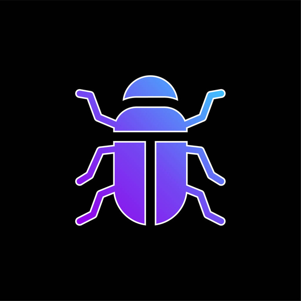 Beetle blue gradient vector icon - Vector, Image