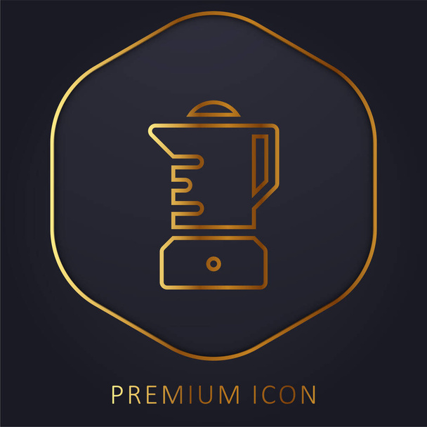 Blender ligne d'or logo premium ou icône - Vecteur, image