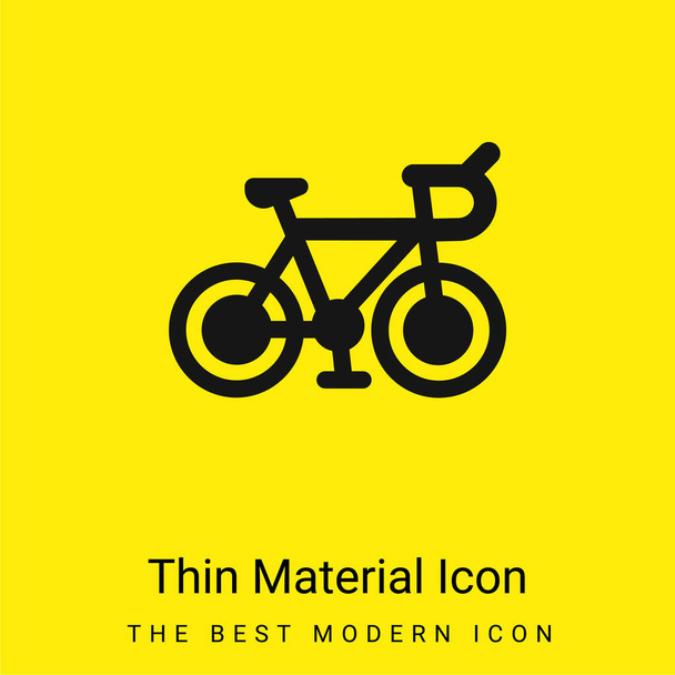 Bicicletta minimale giallo brillante materiale icona - Vettoriali, immagini