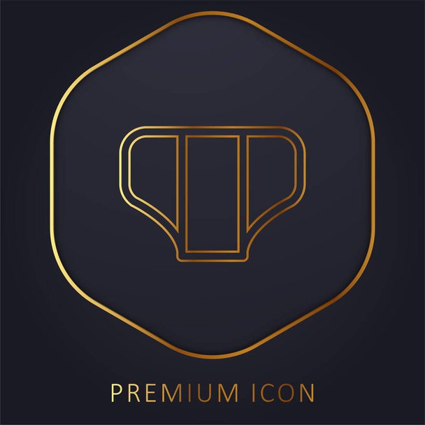 Baby Luier Outline gouden lijn premium logo of pictogram - Vector, afbeelding