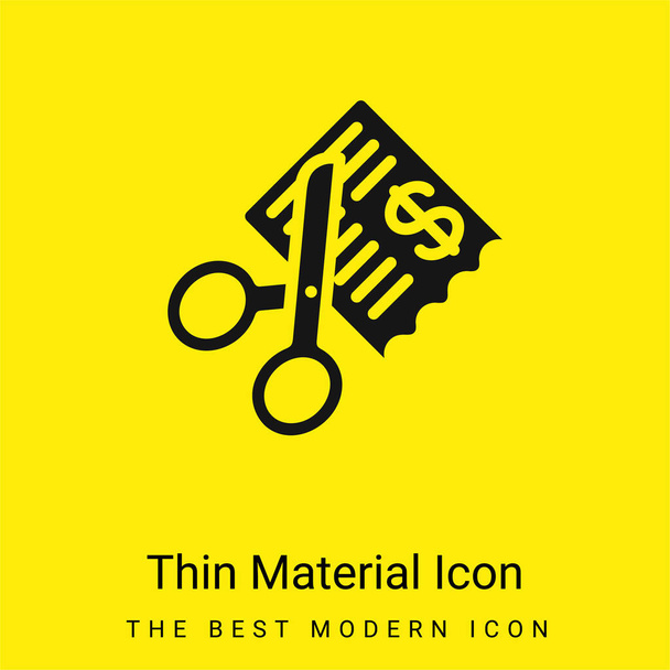 Bollette icona materiale giallo brillante minimo - Vettoriali, immagini