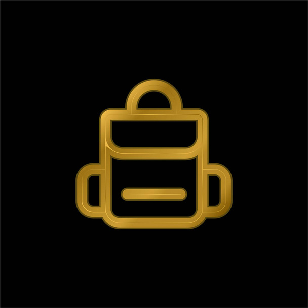 Backpack Gold Plated Metalic Icon Or Logo Free Stock Vector Graphic Image  471069998