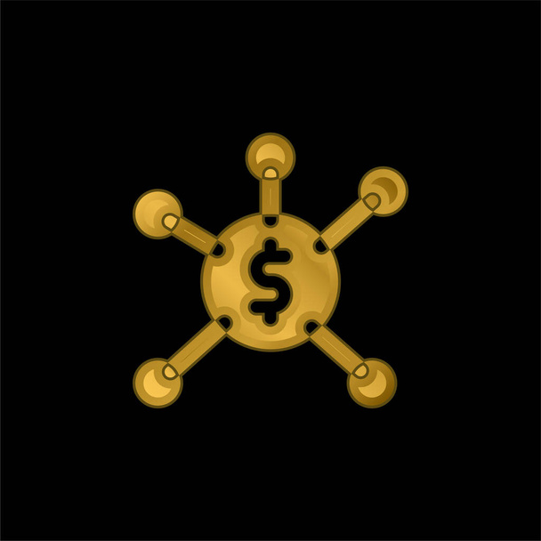 Banking vergoldet metallisches Symbol oder Logo-Vektor - Vektor, Bild