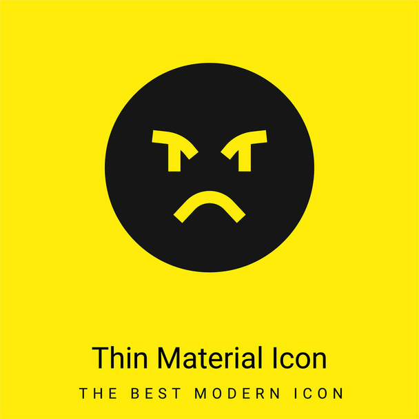 Wütende minimale leuchtend gelbe Materialsymbole - Vektor, Bild