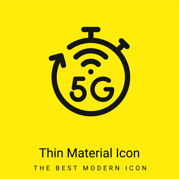 5g minimální jasně žlutá ikona materiálu - Vektor, obrázek