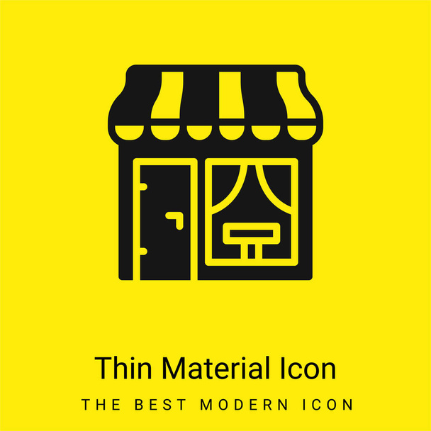 Bistro minime icône matériau jaune vif - Vecteur, image