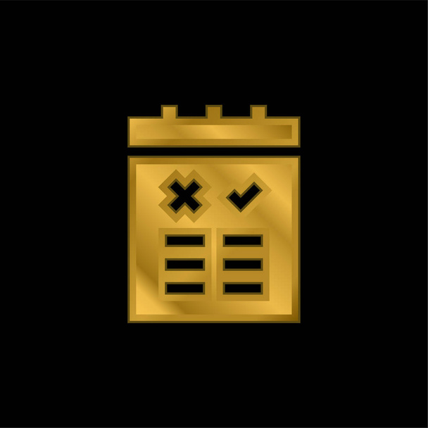 Ventajas chapado en oro icono metálico o logotipo vector - Vector, imagen