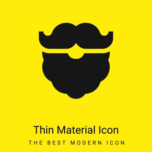 Barba icona materiale giallo brillante minimo - Vettoriali, immagini