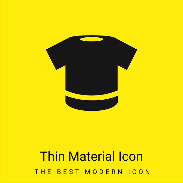 Czarna koszula minimalna jasnożółta ikona materiału - Wektor, obraz