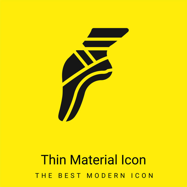Balet minimální jasně žlutý materiál ikona - Vektor, obrázek