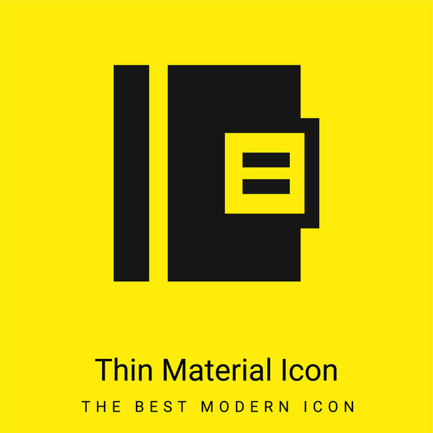 Program minimalna jasnożółta ikona materiału - Wektor, obraz