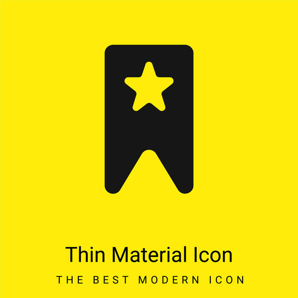 Bookmark For Favorites minimal bright yellow material icon - Vector, Image