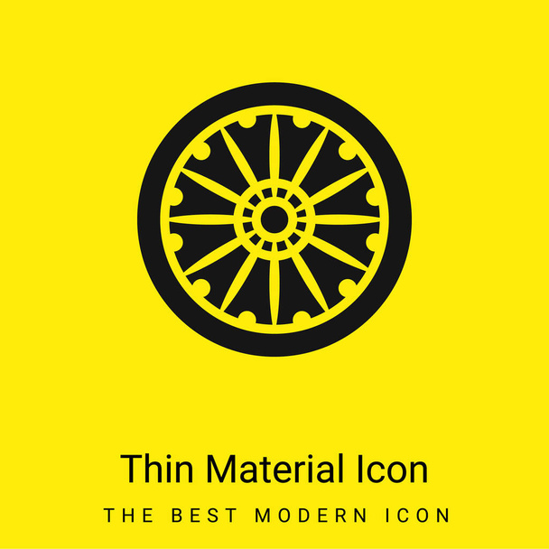 Ashoka minimal bright yellow material icon - Vector, Image