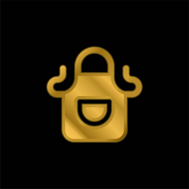 Фартух золотистий металевий значок або вектор логотипу
 - Вектор, зображення