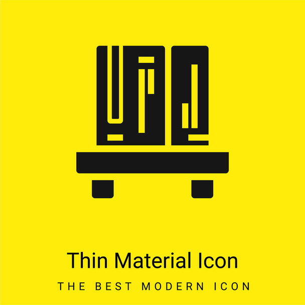 Police minimální jasně žlutý materiál ikona - Vektor, obrázek