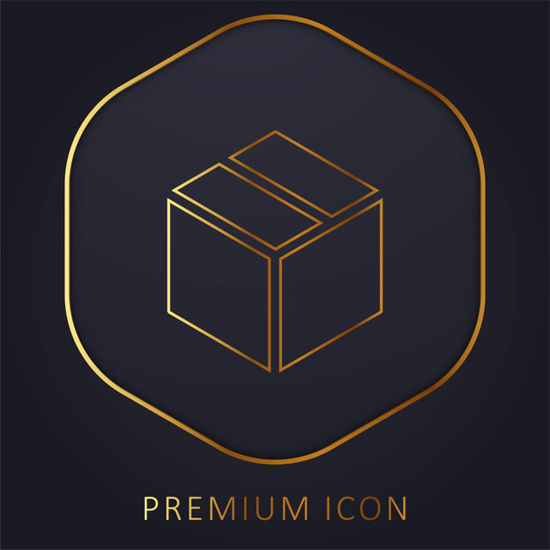 Logo nebo ikona prémie zlaté čáry - Vektor, obrázek