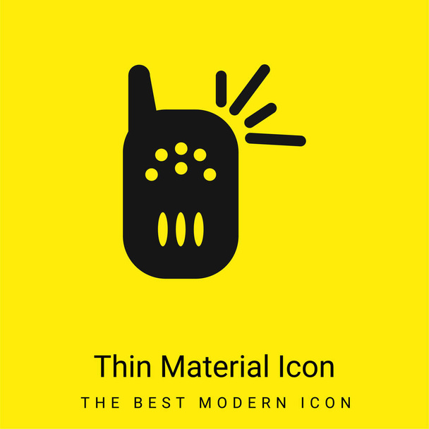 Baby Cry Detector Herramienta mínima de material amarillo brillante icono - Vector, imagen