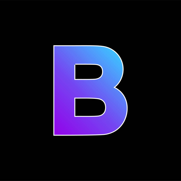 B blue gradient vector icon - Vector, Image