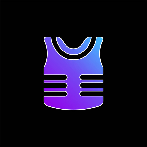 Ícone de vetor gradiente azul de armadura - Vetor, Imagem