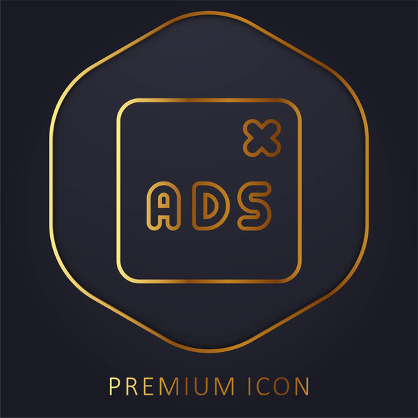 Αποκλεισμένη χρυσή γραμμή premium λογότυπο ή εικονίδιο - Διάνυσμα, εικόνα