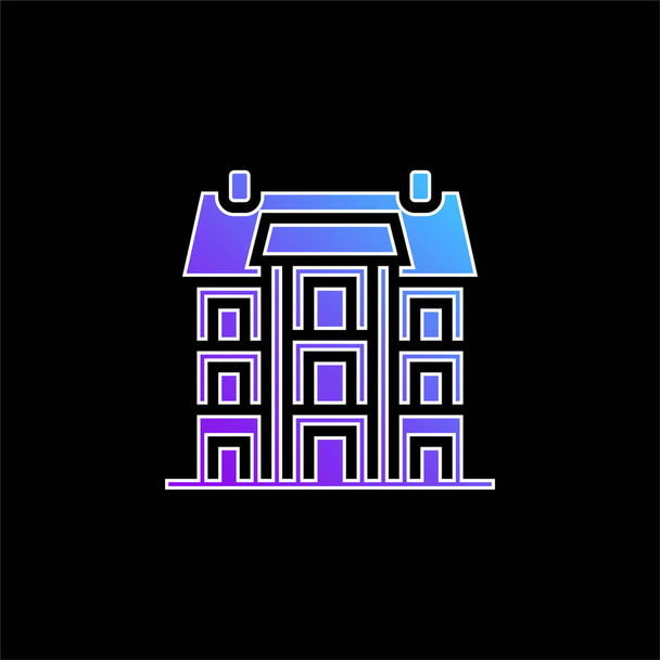 Appartamento blu gradiente icona vettoriale - Vettoriali, immagini