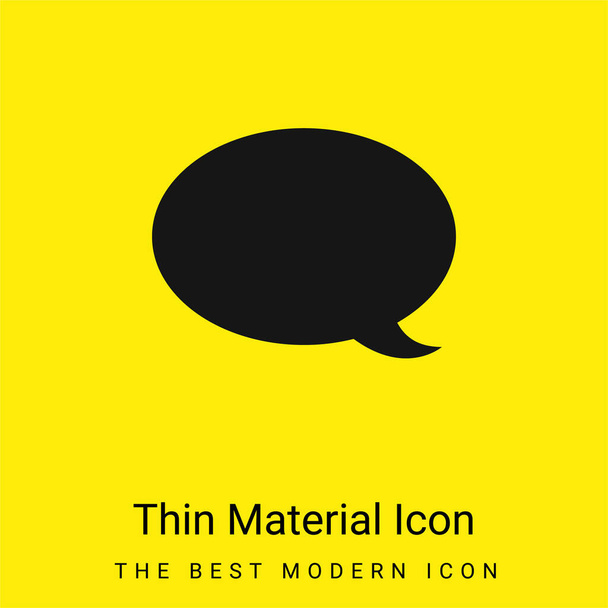 Μαύρη φυσαλίδα ομιλίας ελάχιστο φωτεινό κίτρινο εικονίδιο υλικού - Διάνυσμα, εικόνα