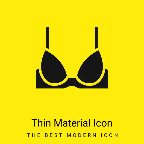 Bra minimal bright yellow material icon - Vector, Image